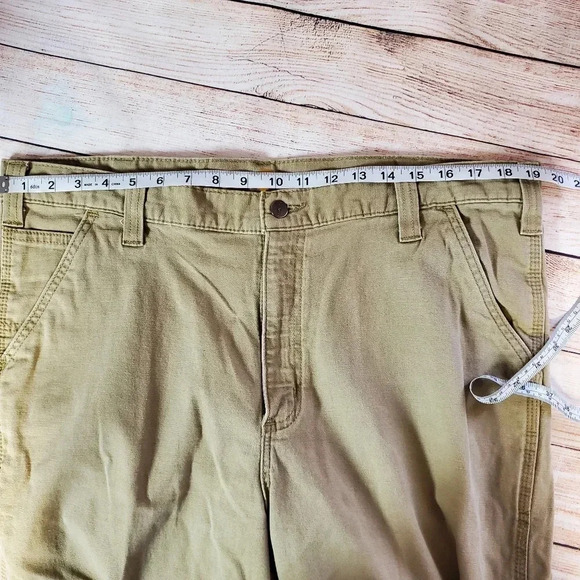 Carhartt Men's 38x34 Relaxed Fit Rigby Dungaree Tan Canvas Pants - Picture 9 of 11